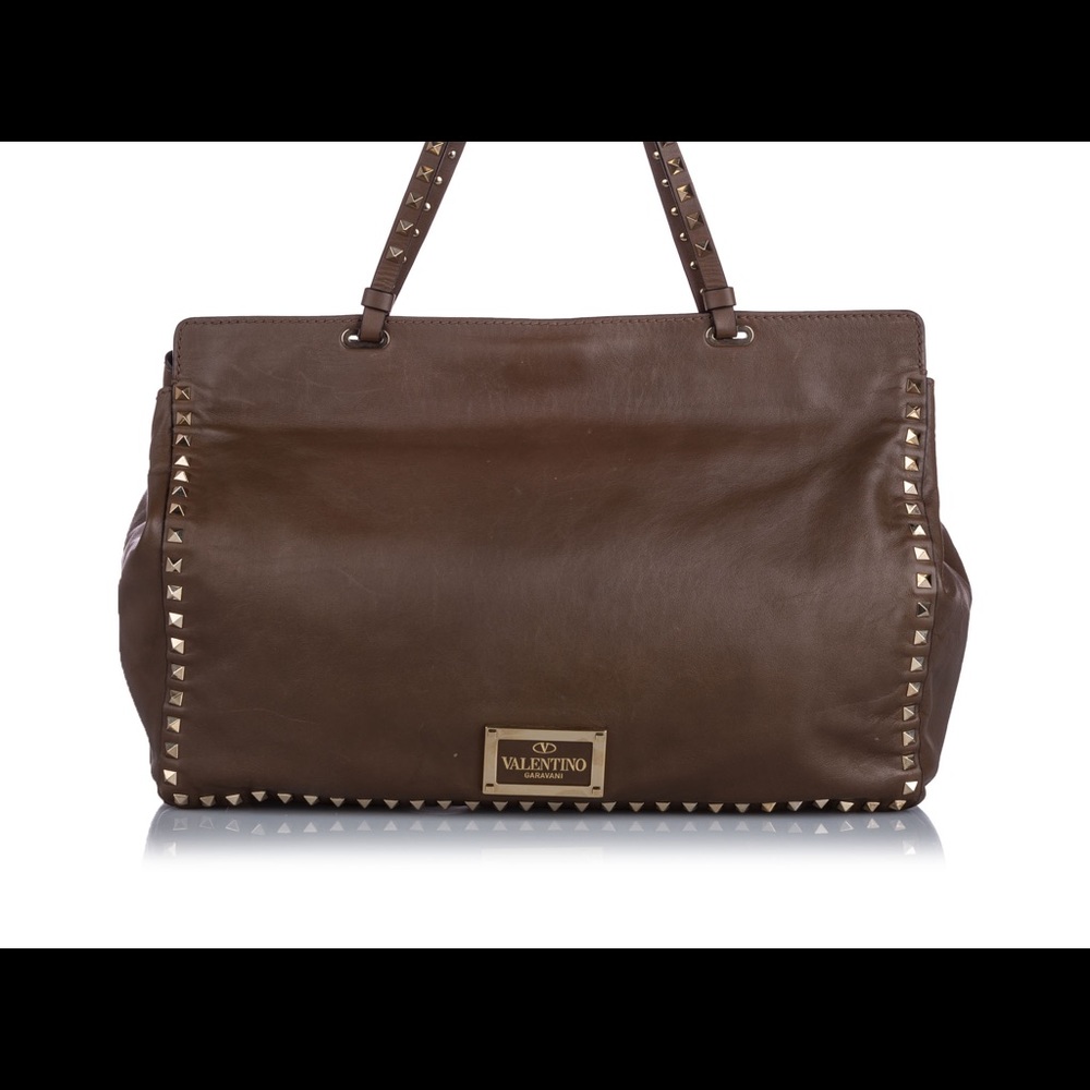 VALENTINO GARAVANI ROCKSTUD SOFT CALFSKIN LEATHER